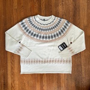 NWT KUHL Fair Isle Wunderland Sweater | XL | Ivory